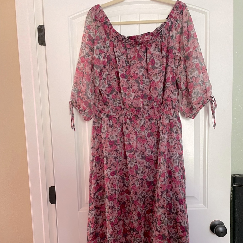 INC XL Off Shoulder Floral Dress